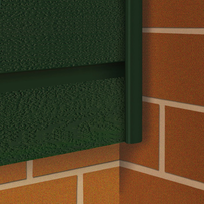 End strip Green MAT  - (3000 x 55 x 26)