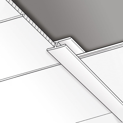 PVC joint strip - (3000x35x12) Titanium White