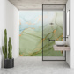 Painted marble green and blue - (183 x 261,5 cm) 4,786m²