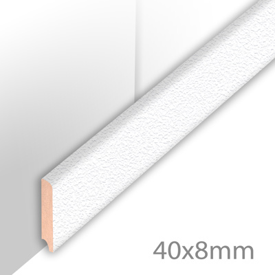Plint Stucco White - (2600x8x40)