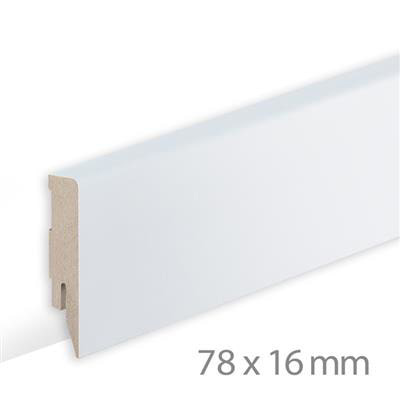 Topline skirting board white paintable M - (2500x16x78)