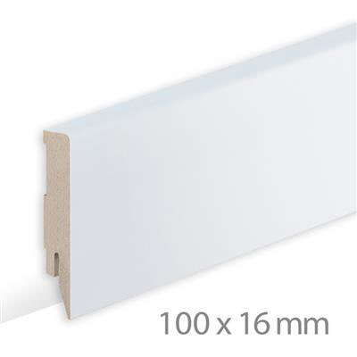 Topline Skirting board white paintable L - (2500x16x100)