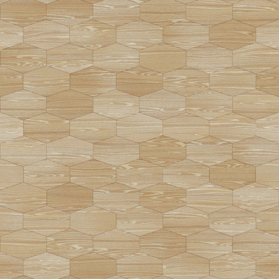 Natural Oak Wood Hexagon - (260,5 x 48,2 x 0,45 cm) 2,511m²