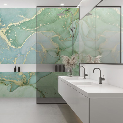 Painted marble green - (192,8 x 260,5 cm) 5,022m²