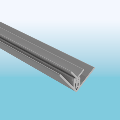 Two-piece corner profile Aluminium - Profile 18x4,5x7x1 mm
