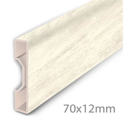 PVC Plint Travertin white - PVC (2350x70x12)