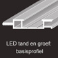 LED Tand en groef basisprofiel - (3000x44,6x7,5) WIT
