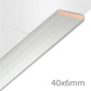 Abdeckleiste XL Cand Weiss - (2600x6x40)